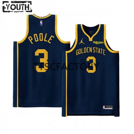 Camiseta Niños NBA Golden State Warriors Jordan Poole 3 Jordan 2022-23 Statement Edition Navy Swingman
